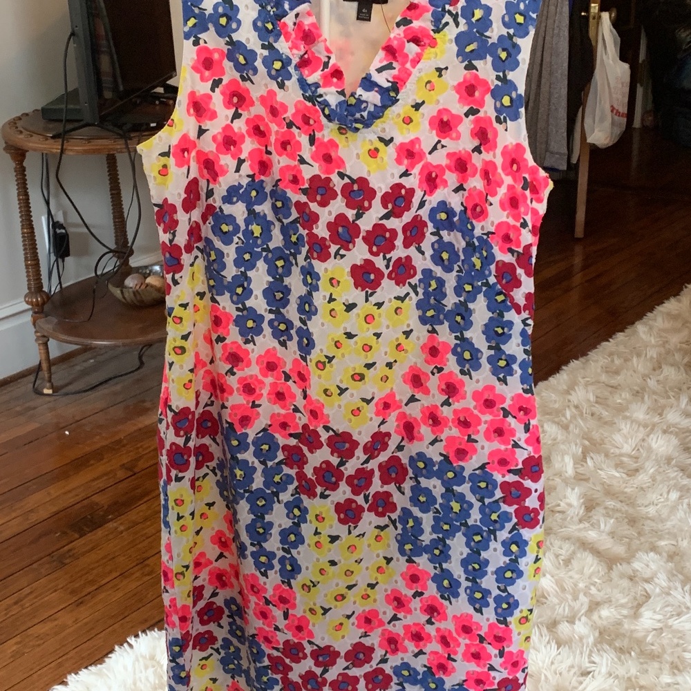 Talbots petites 100 percent cotton floral dress. Worn once. Retail 149.50